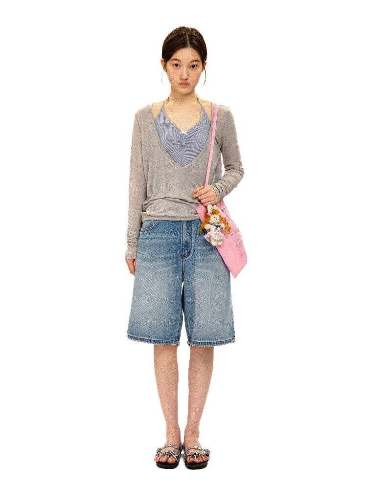 Lightweight Fake Two Piece Top【s0000016121】