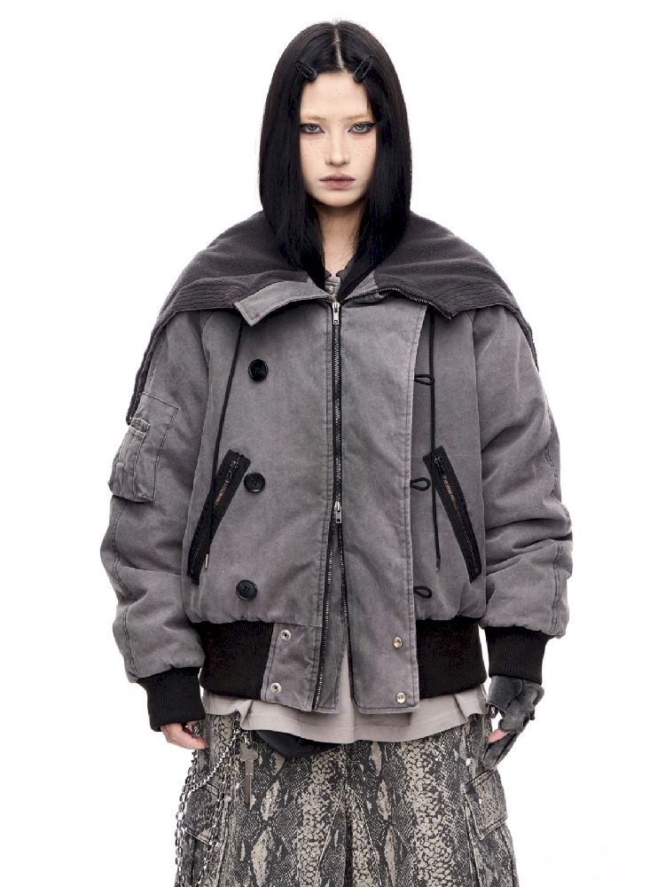 Flight Hooded Loose Jacket【s0000011361】