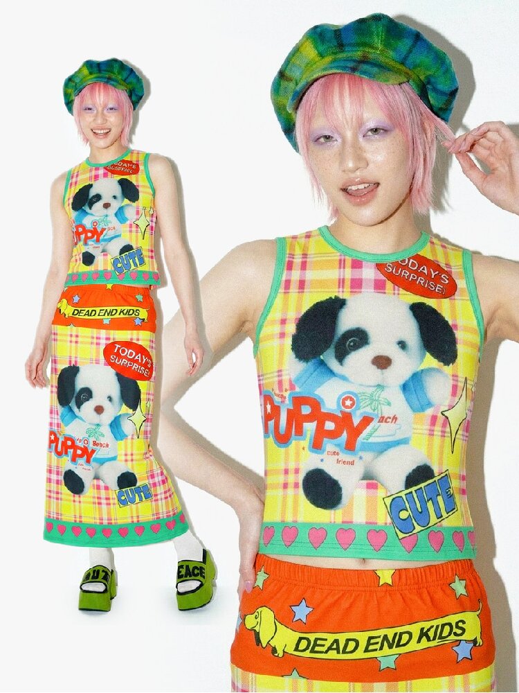 American Print Stretch Slim Vest【s0000016698】