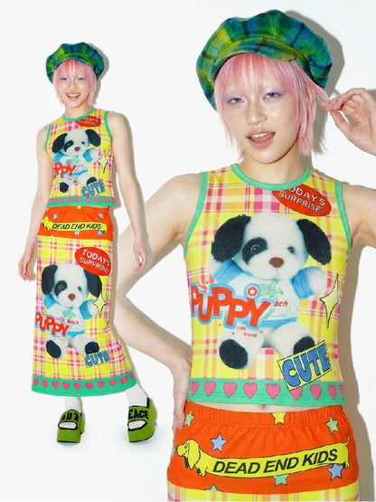 American Print Stretch Slim Vest【s0000016698】