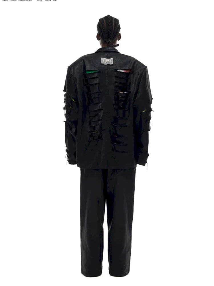 Oversized Silhouette Leather Blazer【s0000014003】