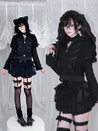 Cat Ear Faux Sweatshirt Jacket【s0000018532】