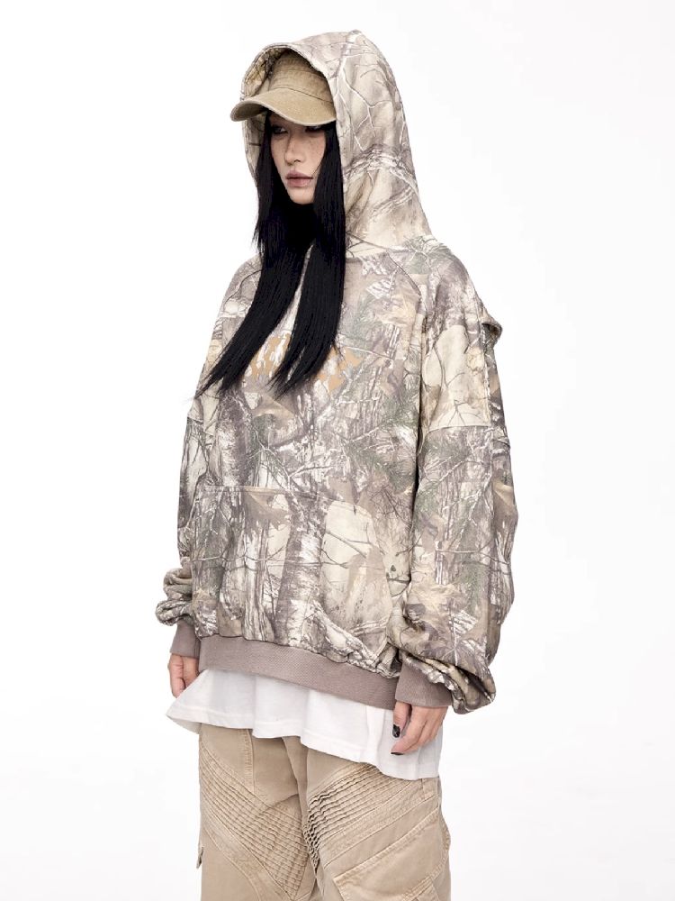 Camouflage Dendritic Hooded Sweatshirt【s0000011368】