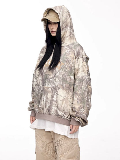 Camouflage Dendritic Hooded Sweatshirt【s0000011368】