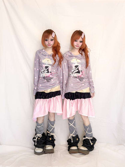 Patchwork Irregular Polka Skirt【s0000015393】