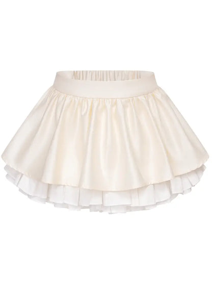 Long-sleeve jacket paired with a multi-layered puffy mini skirt【s0000014342】