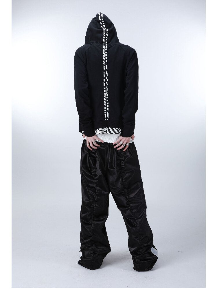 Zebra Patchwork Hooded Sweatshirt【s0000016185】