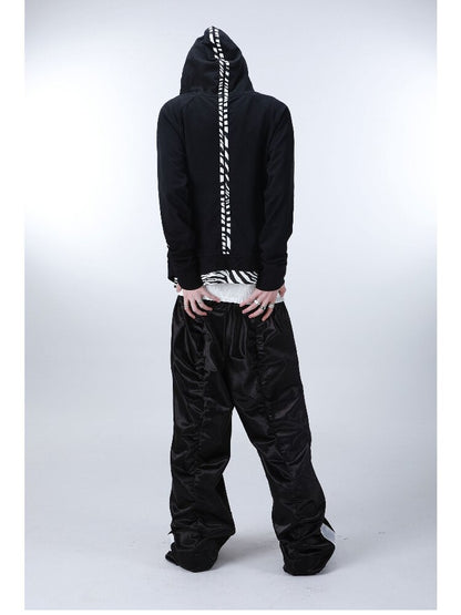 Zebra Patchwork Hooded Sweatshirt【s0000016185】
