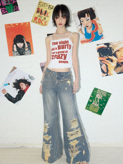 Crazy Polka Dot Letter Camisole【s0000012432】