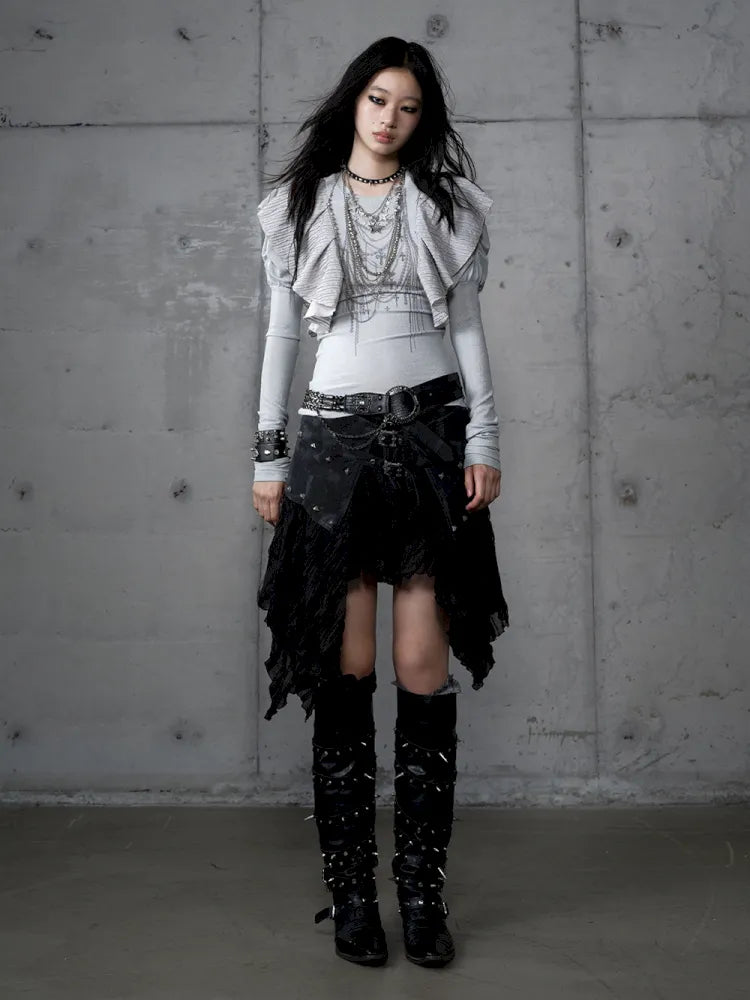 Puff Sleeves Round Neck Long Sleeve Base【s0000013956】