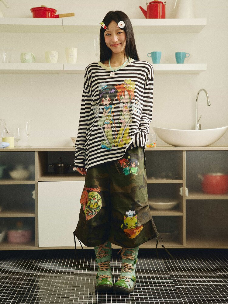 Bread Cat Camouflage Cargo Shorts【s0000018693】