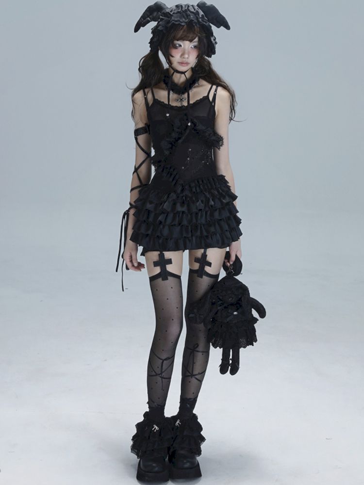 Ballet Style Slouchy Cake Lace Top【s0000013488】