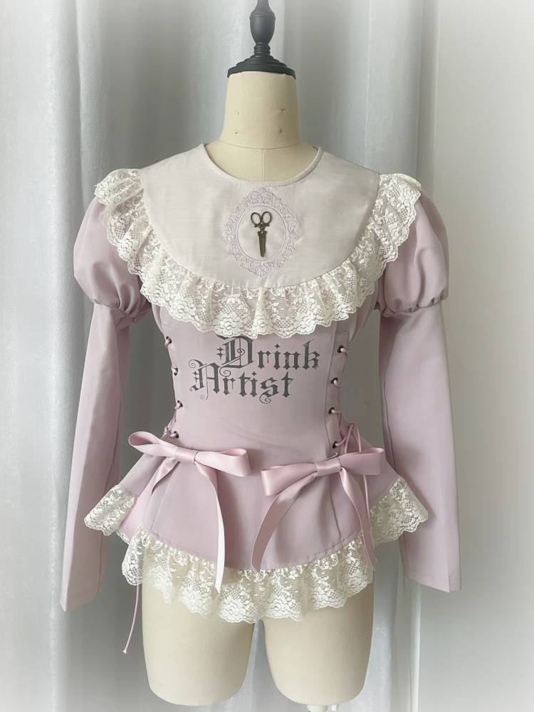 Pull-Up Hem Blouse and Tiered Skirt【s0000014433】