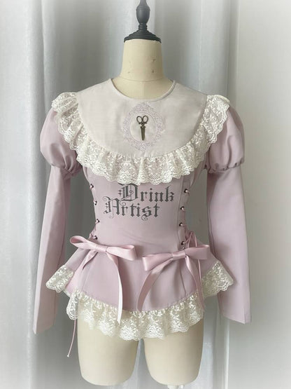 Pull-Up Hem Blouse and Tiered Skirt【s0000014433】