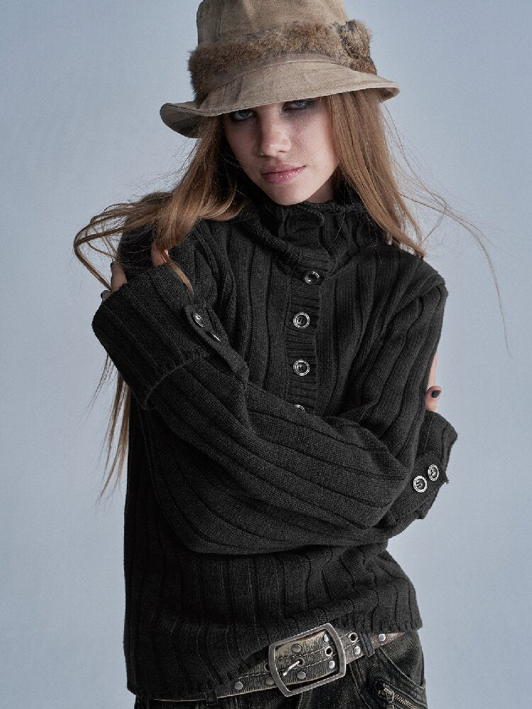 Stack High Neck Vintage Sweater【s0000018471】