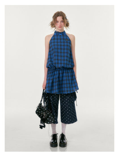 Dark Blue Polka Dot Casual Pants【s0000016603】