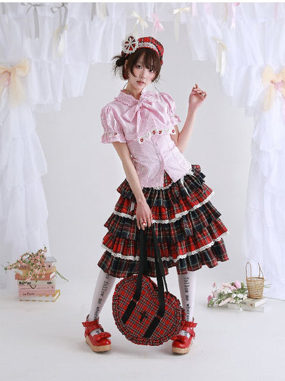 Pink Striped Lolita Inner Shirt【s0000016556】