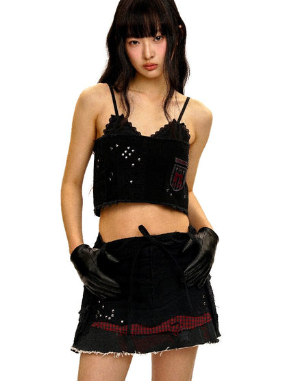College Bandeau Suspender Pants【s0000016438】