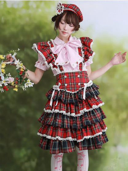 Red Retro Lolita Puffy Skirt【s0000016561】