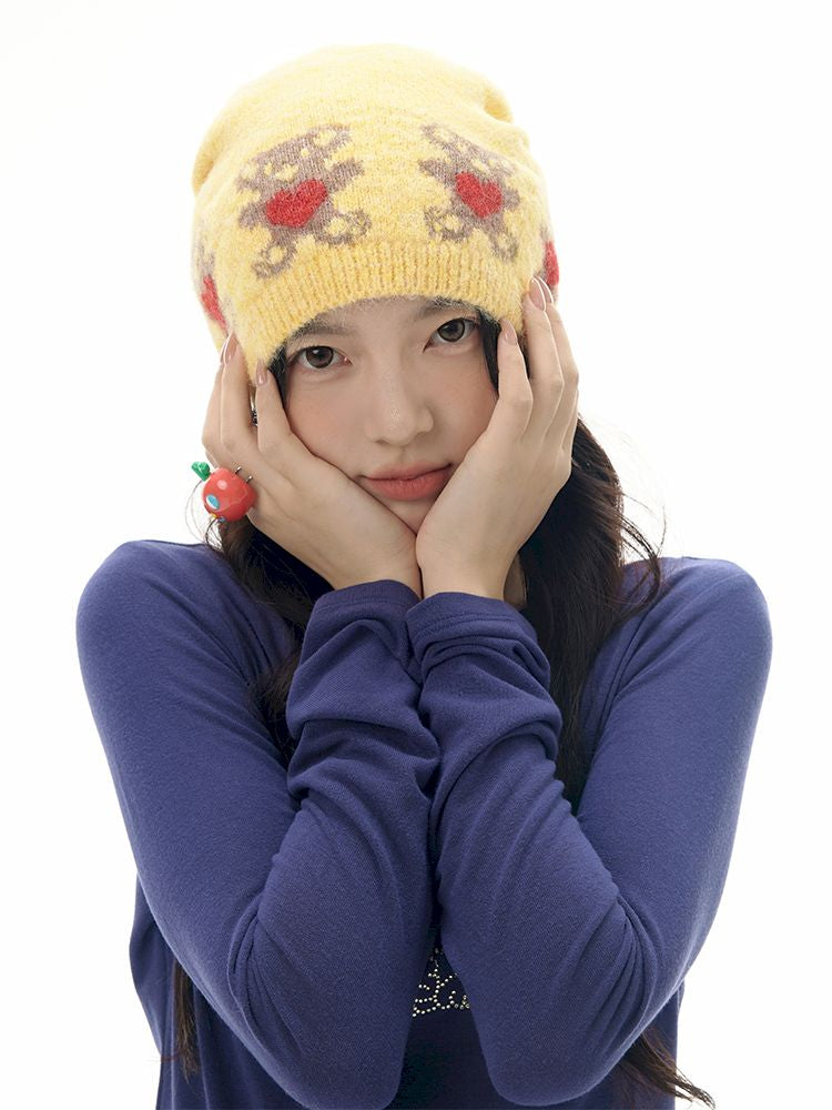 Yellow Love Bear Cold Hat【s0000010515】