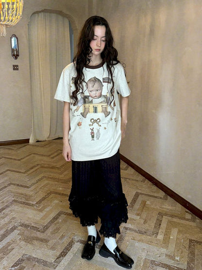 Loose-fitting short-sleeved T-shirt【s0000012763】