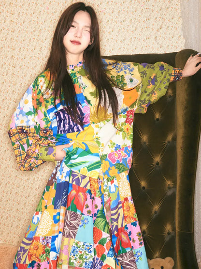 Patchwork Floral Shirt【s0000014147】