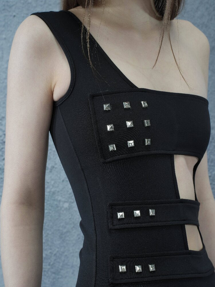 Hollow Rivet Irregular Skirt【s0000016950】