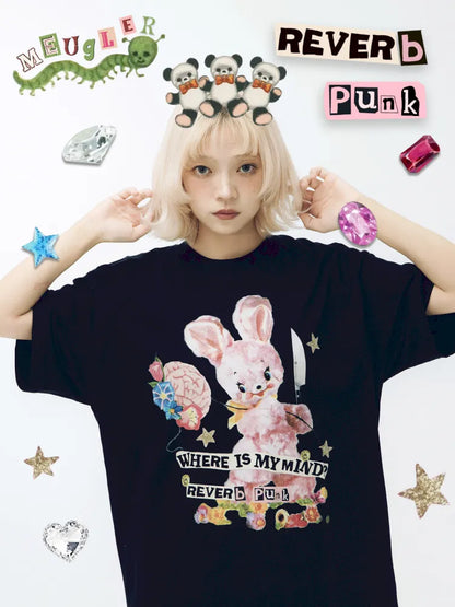 Whimsical Bear Mini-Figure Punk T-Shirt【s0000013930】