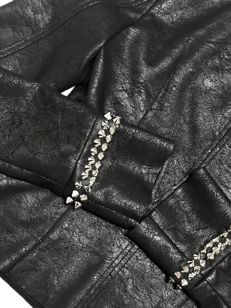Suede Cracked Rivet Jacket【s0000016945】