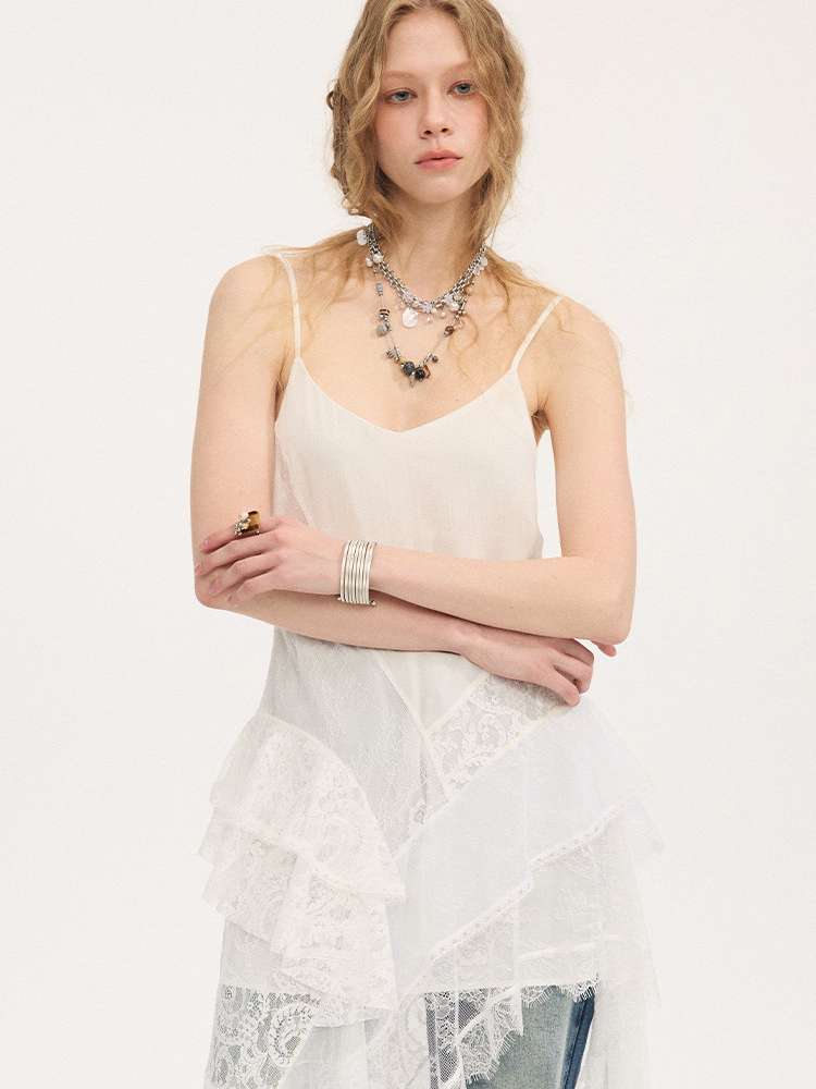 Lace Irregular Patchwork Dress【s0000015411】