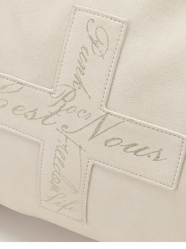 Dark Leather Cross Graffiti Bag【s0000018107】