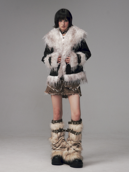 Retro Rub Color Padded Slim Waist Coat【s0000014704】