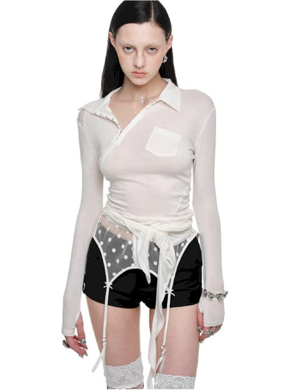 Hook and Loop Tie POLO Shirt【s0000011599】