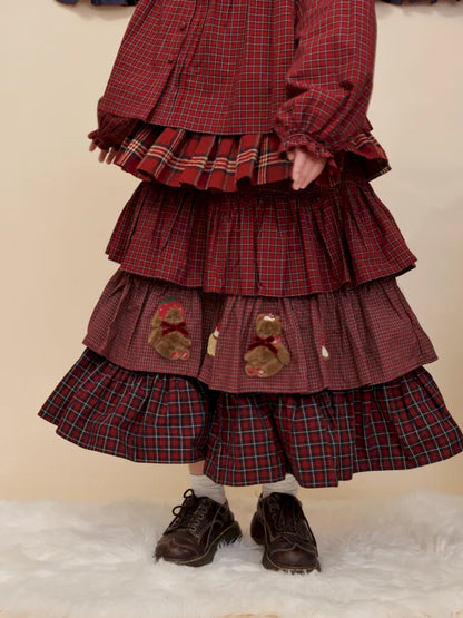 Ruffled puffy adorable tiered skirt【s0000014174】