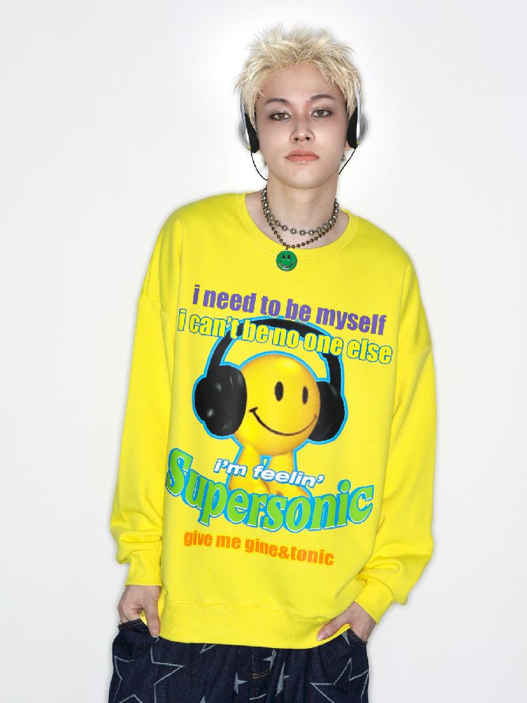 American Casual Street Smiley Loose Pullover [S0000010265]