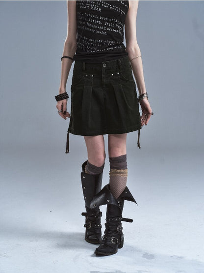 Wear Side Drawstring Split Skirt【s0000016894】