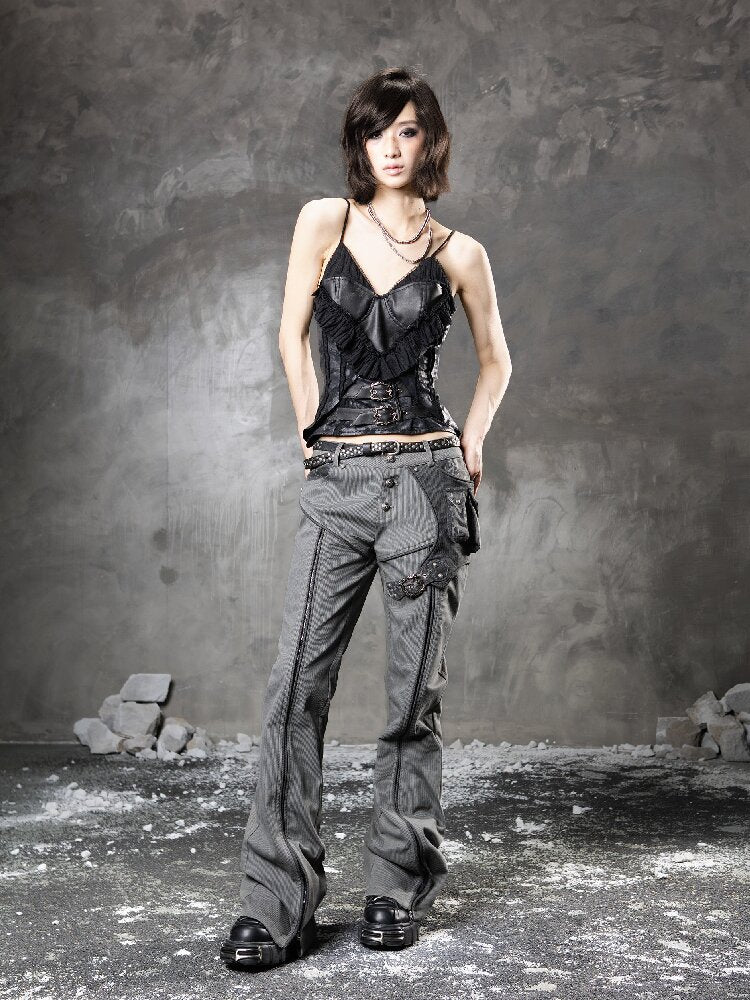 Multi-Wear Straight Flared Pants【s0000015955】