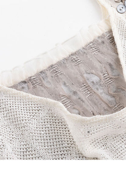 Sequin Studded Checkered Vest【s0000016216】