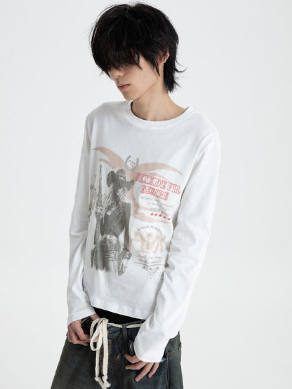 Women Digital Print Long T-Shirt【s0000018562】