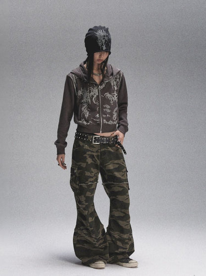 Loose Casual Low Waist Camouflage Denim【s0000007902】