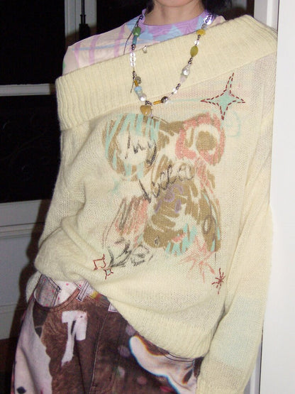 Gummy Bear Graffiti Pullover Sweater【s0000015459】