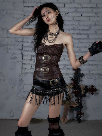 Slimming Wrap Short Leather Breastplate【s0000011827】