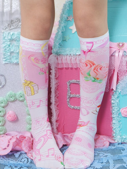 Vintage Print Breathable Socks【s0000017459】