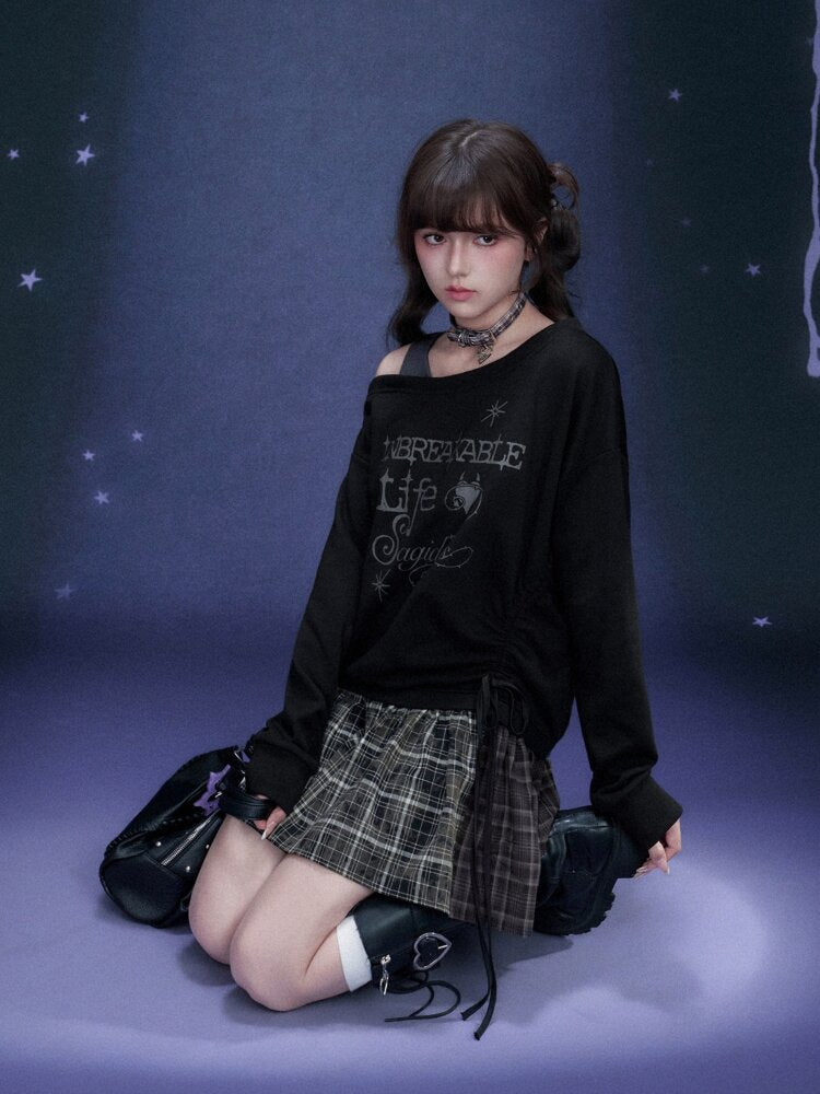 Dark Graffiti Fake Two Dress【s0000015466】