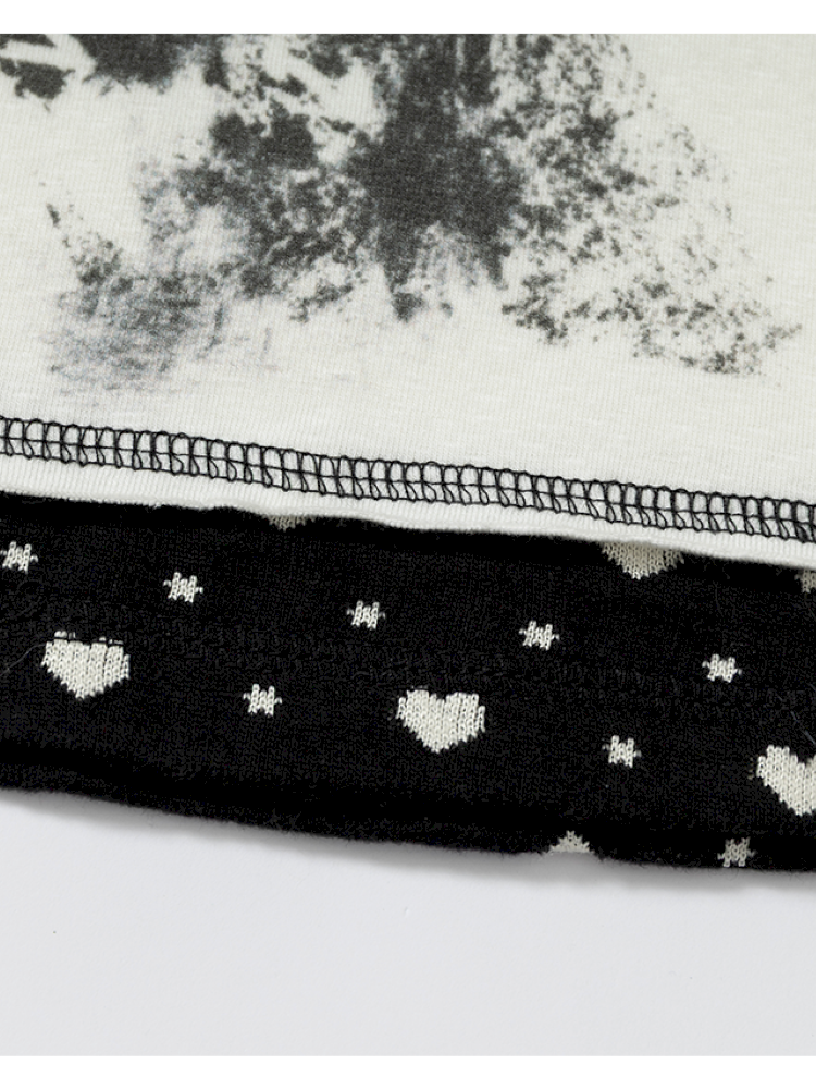 Retro Punk V-Neck Stretch T-Shirt【s0000014928】