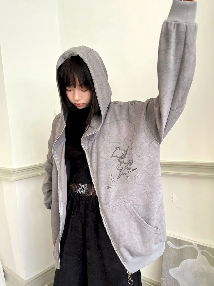 Hooded Sweatshirt Cardigan【s0000011190】