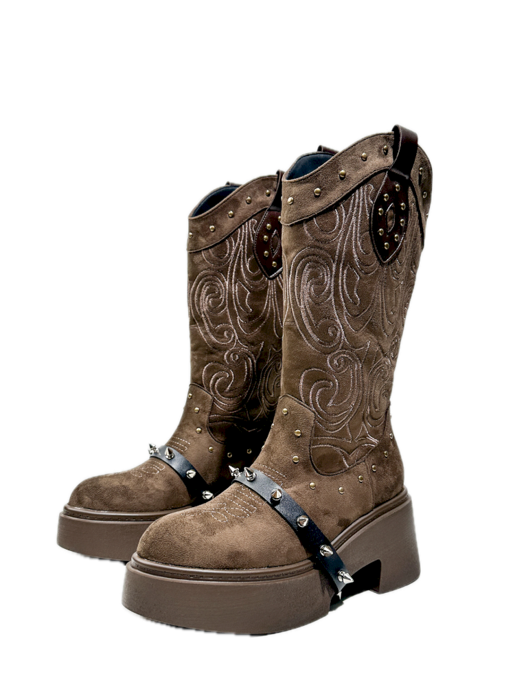 Thick Bottom Western Boots【s0000013764】