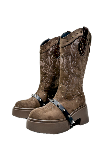 Thick Bottom Western Boots【s0000013764】