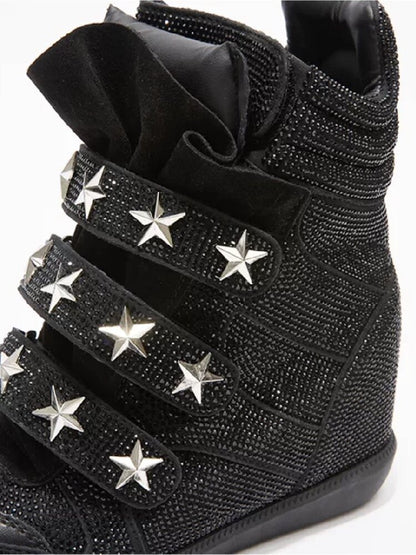 Vintage Rhinestone Wedge Platform Shoes【s0000018260】