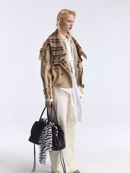 Irregular Zebra Wide Leather Pant【s0000015392】